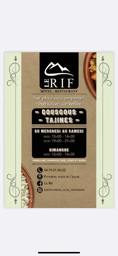 Le Rif Hotel Puygiron